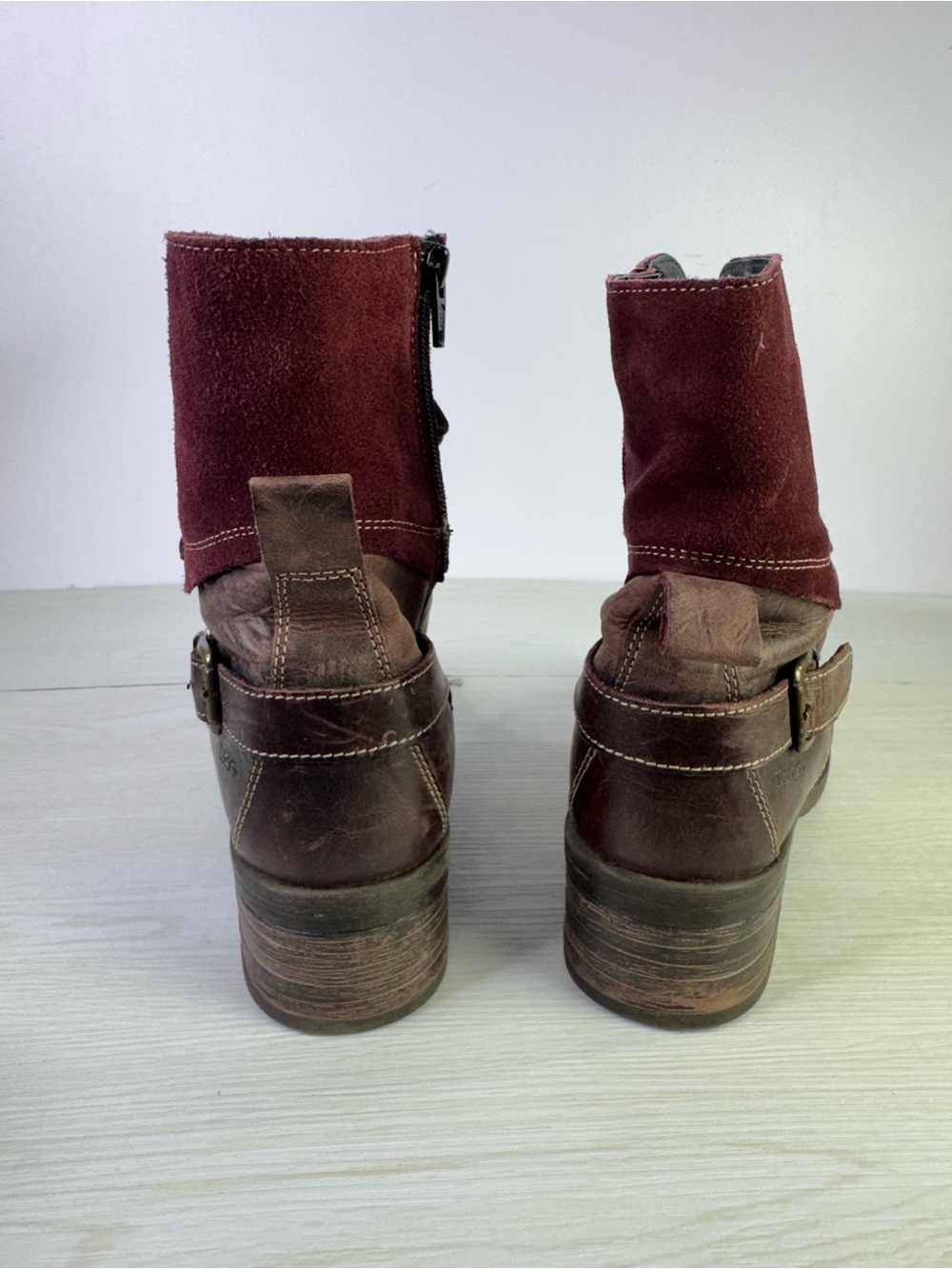 Taos Crave Distressed Leather Ankle boots Size US 9 EU 40 - Picture 8 of 9